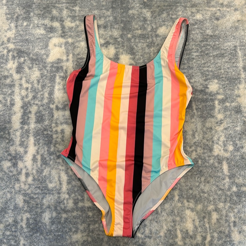 SOLID & STRIPED Multicolor Striped One Piece Swimsuit
